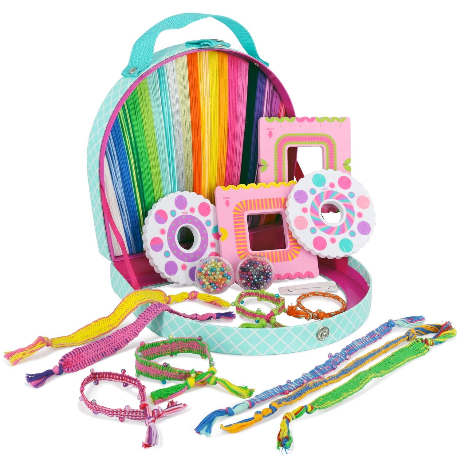 Girlz Squad Friendship Bracelet Maker Pre-cut Threads craft Kit / Kids  Jewelry Kit 