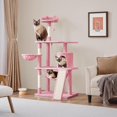 thumbnail image 2 of YEXJ 63.5″ H Cat Tree, Multi Level Cat Tree Condo with Basket Hammock Scratching Post, Cat Furniture for Indoor Cats, 2 of 10