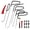 Black, red, silver, variant on TUOSHUNGE 6-Piece Paintless Dent Repair Rod Kit, Stainless Steel PDR Dent Removal Tools for Cars, DIY and Professional Auto Body Repair