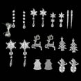 thumbnail image 2 of Fwttom Crystal Ornaments Christmas Tree Decoration 19 Piece - Acrylic Hanging Snowflakes Decorations, Icicle Drop Glass Christmas Ornaments for Winter, Holidays, Xmas, Festivals, 2 of 7