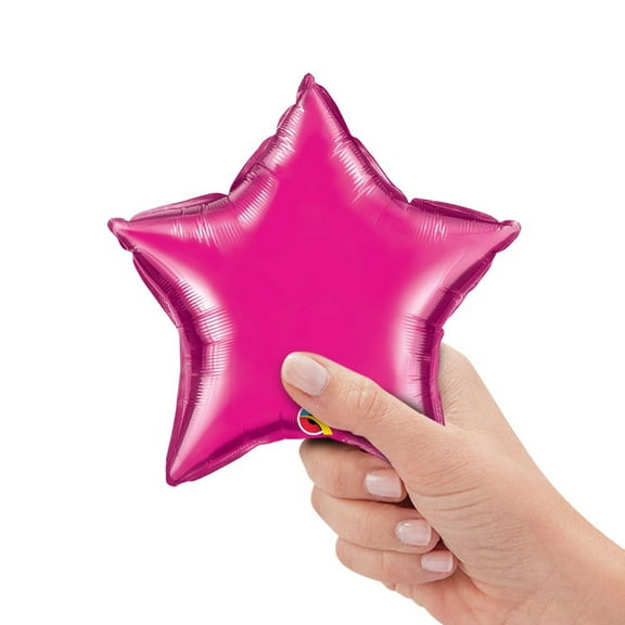 9 inch Star - Magenta (Air-Fill Only) Foil Mylar Balloon - Party Supplies Decorations