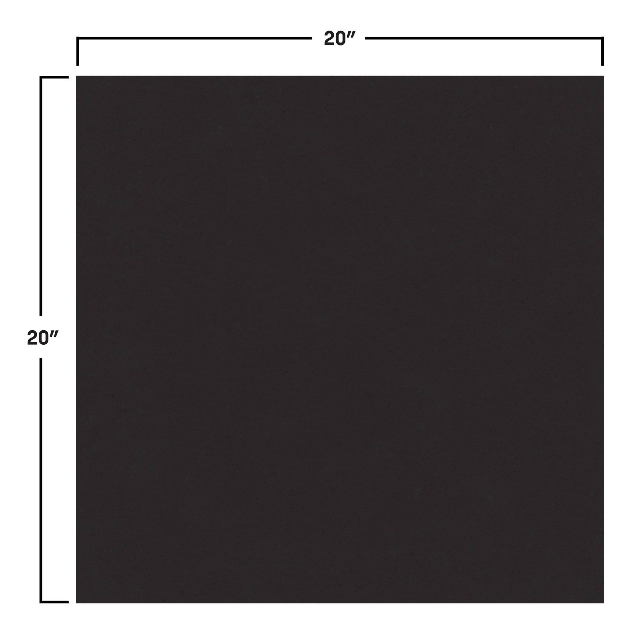 Black Tissue Paper Sheets, 20" x 20", Pack of 96 Sheets