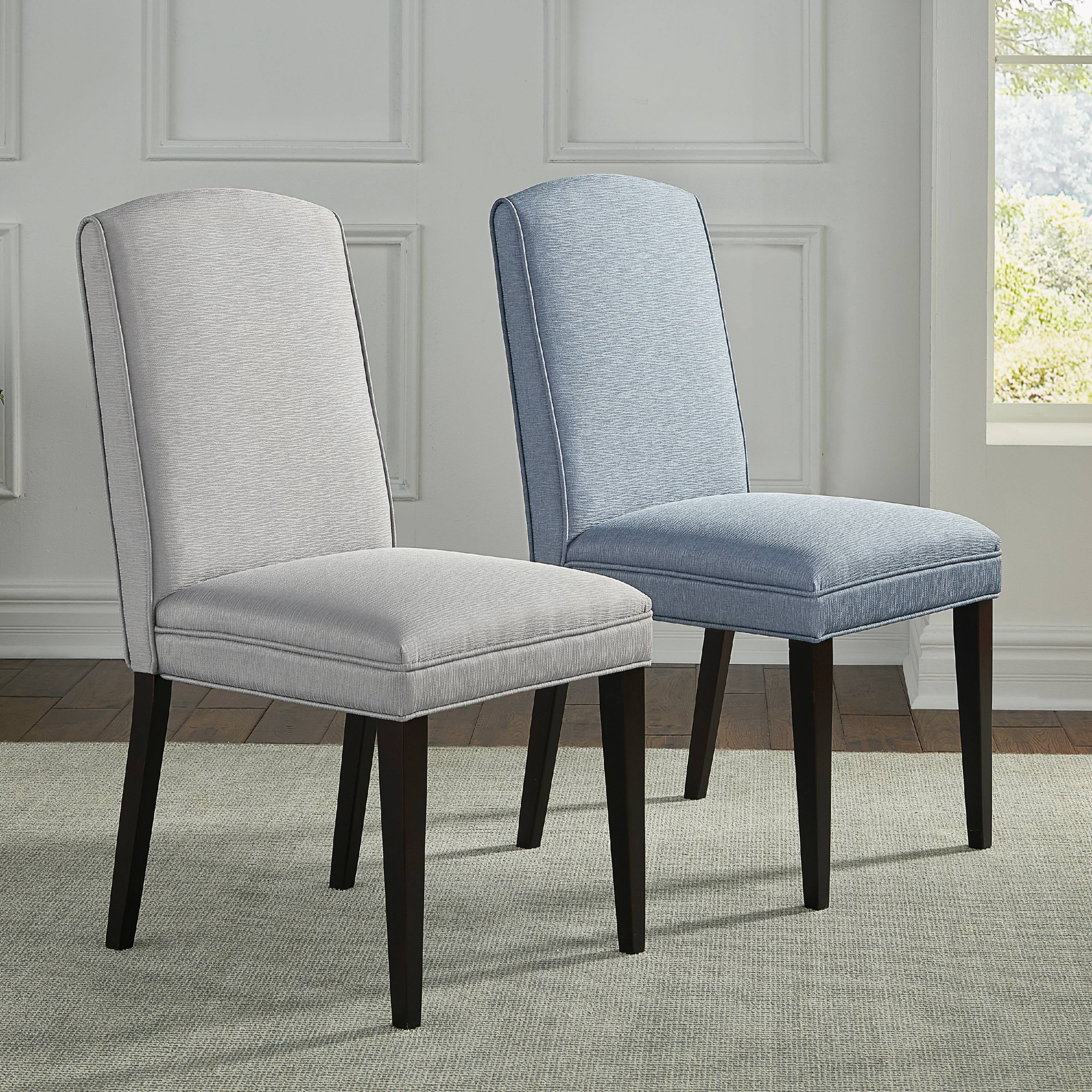 Homefare Sleek Upholstered Dining Chair In Soft Blue