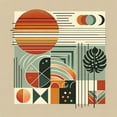 thumbnail image 4 of Ambesonne Monstera Duvet Cover Set, Mid Century Boho Abstract, Queen, Cinnamon Pale Sage Green, 4 of 6