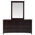 thumbnail image 3 of Camaflexi Shaker Style Solid Wood 6-Drawer Bedroom Dresser in Cappuccino, 3 of 3