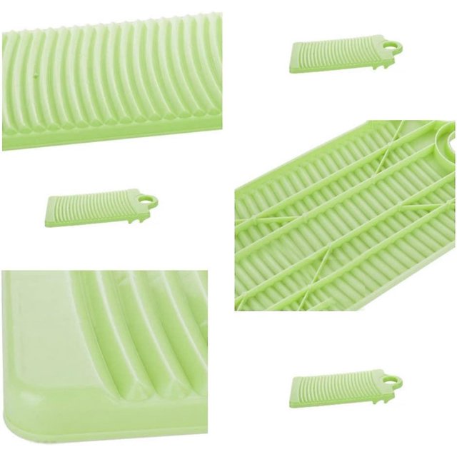 Herramienta de limpieza de ropa de tabla de lavar antideslizante de plástico colgante (verde) 1 pieza (yu-1) ShuxiuWang 8390612233227