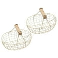 thumbnail image 7 of 2pcs Vintage Iron Storage Basket Hollow Iron Fruit Basket Bread Storage Holder Home Supplies, 7 of 7