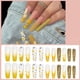 thumbnail image 5 of Uñas postizas, uñas postizas a presión, cobertura total, uñas tipo ataúd para mujeres y niñas (3 cajas, 24 piezas cada una) 1096, 5 of 6