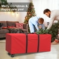 thumbnail image 6 of 9ft Christmas Tree Bag with Wheels, 600D Oxford Waterproof Rolling Christmas Tree Storage bag, Anti-Tear -Red, 6 of 8