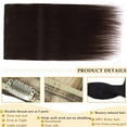 thumbnail image 6 of MY-LADY 10''-24'' 5 Clips in Human Hair Extensions Thick Real Natural Hair Pieces 100% Full Head Remy Hair 18inch #02 Dark Brown(Heavy), 6 of 8