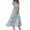 #0218-Green, variant on Karight Womens Chiffon Floral Long Dress Summer Ruffle Short Sleeve Maxi Dress V Neck Flowy Boho Beach Party Dresses