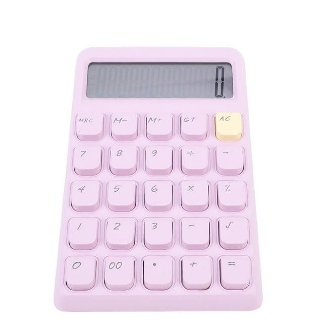 Calculadora Portátil, Calculadora De 12 Dígitos Con Energía Solar Con Gran Pantalla Y Botones Mecánicos Para El Uso Del Hogar De La Oficina Escolar, Botones De Resistencia Al