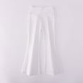thumbnail image 6 of LIJCC Teen Girls High Waisted Yoga Flared Pants Thin Sports Tights Workout Leggings Kids Solid Color Bell-Bottom Trousers(White,14-16 Years), 6 of 9