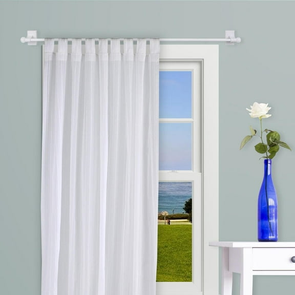 Domovina Self-Adhesive/ Wall Mount Rod 17-30 inches-Color:White