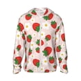 thumbnail image 1 of Balery Strawberry Floral Sudadera ligera de manga larga con capucha y protección solar UPF 50+ para hombre y mujer, ideal para pesca y running-Medium, 1 of 7