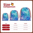 thumbnail image 3 of Mermaid Scales Fish Scale Blue Drawstring Gift Bag Soft Pouch Reusable Favor Bags for Christmas, Halloween, Candy, Wedding, Birthday, 3 of 7