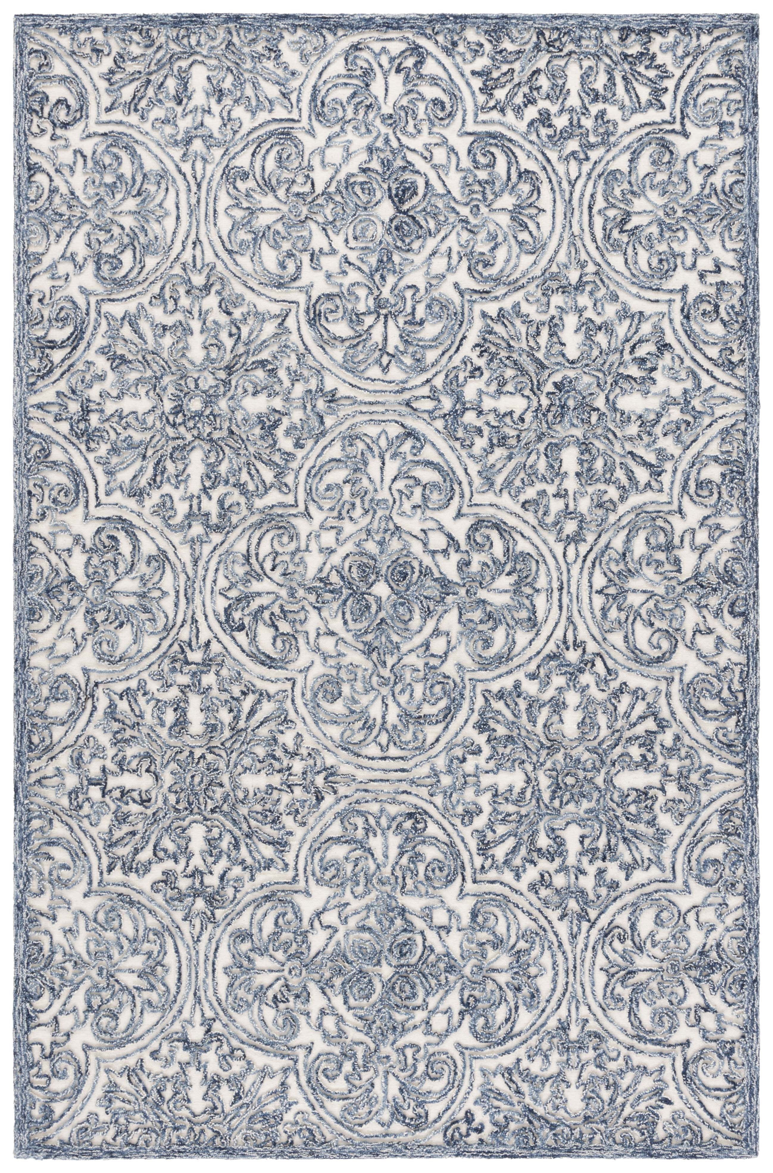 Safavieh Martha Stewart Trace Justina Floral Area Rug, Ivory/Blue, 8' x 10'