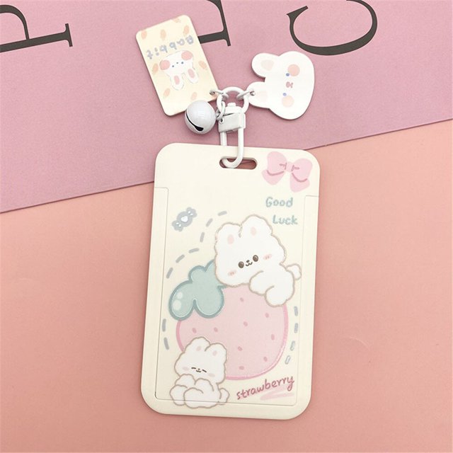 Kawaii Card Holder For Kids Photocard Holder Credit Id Bank Card Photo Display Holder Bus Card Protective Case Pendant KeychainCN He Qiyong unisex