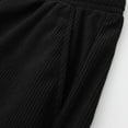 thumbnail image 6 of AWZXDE Men's Solid Color Corduroy Wide Leg Casual Pants with Drawstring, Elevated Sporty Trousers Minimalist Style Black,L, 6 of 7