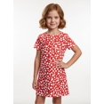 thumbnail image 5 of Girls Relaxed Dress Casual Fit Short Sleeve Casual Relaxed Dress Pull-On for Junior Girls Age 7-13 Everyday Wear, 5 of 6