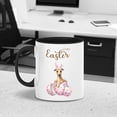 thumbnail image 5 of Easter Egg Whippet Bunny Ear Welcome Spring Truck 11oz Accent Two-tone Mug Dog Lover Coffee Tea Cup - 12002, 5 of 5