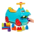 thumbnail image 5 of Battat Blue Ride-On Hippo with 26 Building Blocks and Storage, Ride-On Toy for Toddlers 12 Months +, 5 of 5