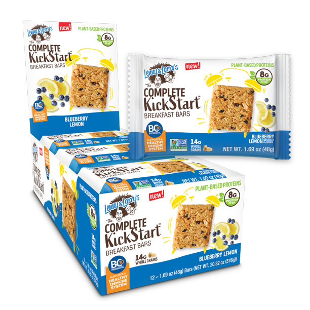 Lenny & Larry's Complete KickStart, Protein Breakfast Bars, Blueberry