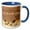 Blue/White, variant on 3drose, Usa, New Mexico,wildlife Refuge. Sandhill Cranes and Snow Geese., 11oz Two-tone Black Mug