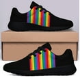thumbnail image 6 of Unisex Fashion Rainbow Shoes, LGBT Sneakers for Men Women, Lightweight Breathable Running Walking Shoes Black Size 10.5, 6 of 7