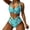 Light blue, variant on Women's Bikini Set Underwire Steel Bra Fashion Digital Print High Waist Two Piece Sexy Swimsuit for Beach Summer Vacation,Pink,L