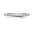 thumbnail image 4 of 14K White Gold Ring Band Engagement Peg Set Diamond Round, Size 9, 4 of 6