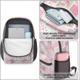 thumbnail image 4 of Pioneer Flower Floral Print Pattern 17" School Backpacks for Teens,Waterproof Oxford Fabric,S-Shape Padded Straps for School,Travel,Hiking,Camping, 4 of 5