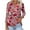 Hot Pink Plus Size Blouse for Women_u, variant on CYMMPU Blouses for Women Dressy Casual V Neck Tunic Tops Fall Fashion Shirts 3/4 Sleeve Loose Fit Floral Pattern Spring Tops Business Elegant Work Topss M