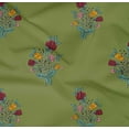 thumbnail image 4 of oneOone Organic Cotton Poplin Twill Fabric Leaves & Floral Block Printed Fabric 1 Yard 42 Inch Wide, 4 of 4