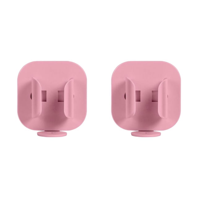 Moyic Soporte de cepillo Soporte de pared Soporte de almacenamiento Estante de baño Multicolor Sin rastro Telescópico Superficie lisa Fuga Rosa 2piezas