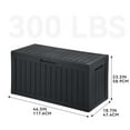 thumbnail image 2 of Uforic 80 Gallon Resin Deck Box, Outdoor Storage Boxes for Patio, Garden, Lockable & Waterproof,Black, 2 of 5