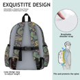 thumbnail image 5 of Paisley and Floral Black Pattern Cute School Backpack with Padded Back and Adjustable Shoulder Straps 13.4"x11"x4.7", 5 of 5