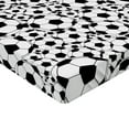 thumbnail image 2 of Ambesonne Soccer Fitted Sheet 2 Pcs Set, Monochrome Balls Boys, Full, Black White, 2 of 3