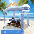 thumbnail image 5 of Costway 6.6' x 6.6' Foldable Beach Cabana Easy-Setup Beach Canopy W/ Carry Bag Navy, 5 of 10