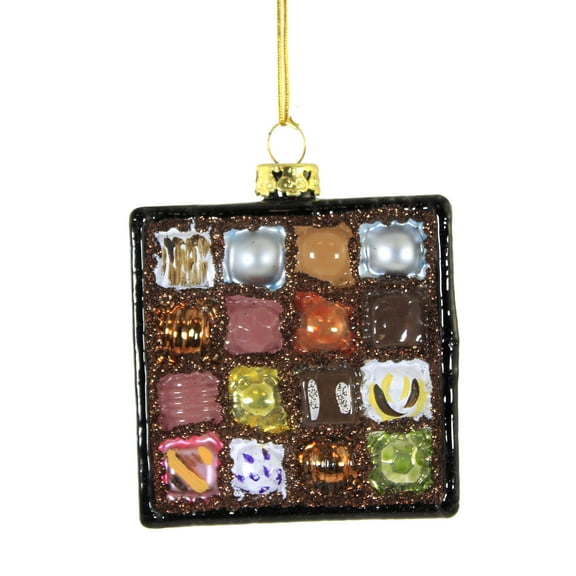Cody Foster Box Of Chocolates - 1 Ornament 3.50 Inch, Glass - Candy Valentine's Day Love Food Go8068