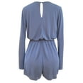 thumbnail image 6 of Womens Casual Stretch Long-Sleeve Plunging Deep V-Neck Romper Playsuit, 6 of 6