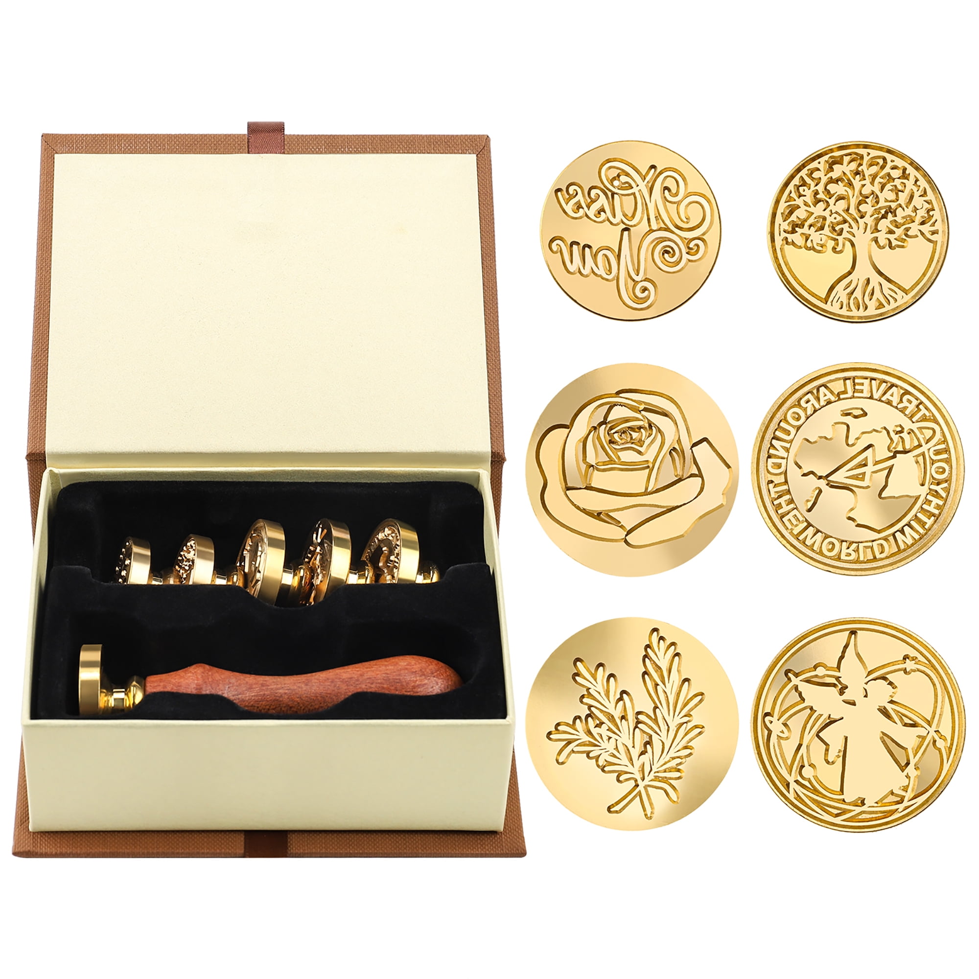 Chrider Wax Seal Stamp Set, 6 Pieces Sealing Wax Stamps, Wax Stamp Seal ...