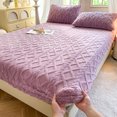 1 pc Coral Fleece Bed Sheets Purple Color draps de lit 2 personnes for