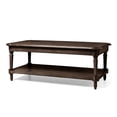 thumbnail image 1 of Maven Lane Pullman Traditional Rectangular Wooden Coffee Table, Antiqued Brown, 1 of 6