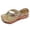 Gold, variant on Platform Sandals Silver,Popular New Large Color Thick Bottom Herringbone Slippers Slope Heels Beach Sandals Female