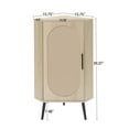 thumbnail image 2 of Toauuo Corner Cabinet with Rattan Doors - Freestanding Corner Table & Shelf Stand for Small Spaces, Living Room, Kitchen & Bedroom, 2 of 26