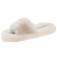 thumbnail image 2 of Pantuflas Casa Viscoelástica Con Forro Piel Sintética Peluda Y Esponjosa para Mujer Punta Abierta, 2 of 9