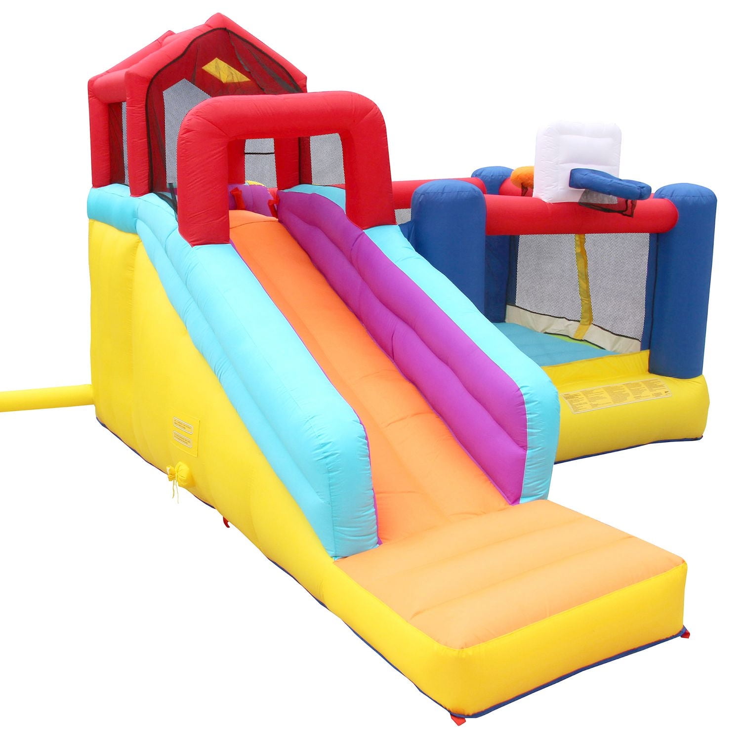 BANZAI Giant Inflatable Climb 'N Bounce Clubhouse Bouncy Castle with Slide