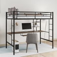 thumbnail image 2 of Loft Bed With Desk And Shelf , Space Saving Design,Twin, 2 of 9