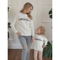 thumbnail image 6 of Mommy and Me Matching Outfits Mama and Mini Long Sleeve Crewneck Sweater Pullover Tops, 6 of 7